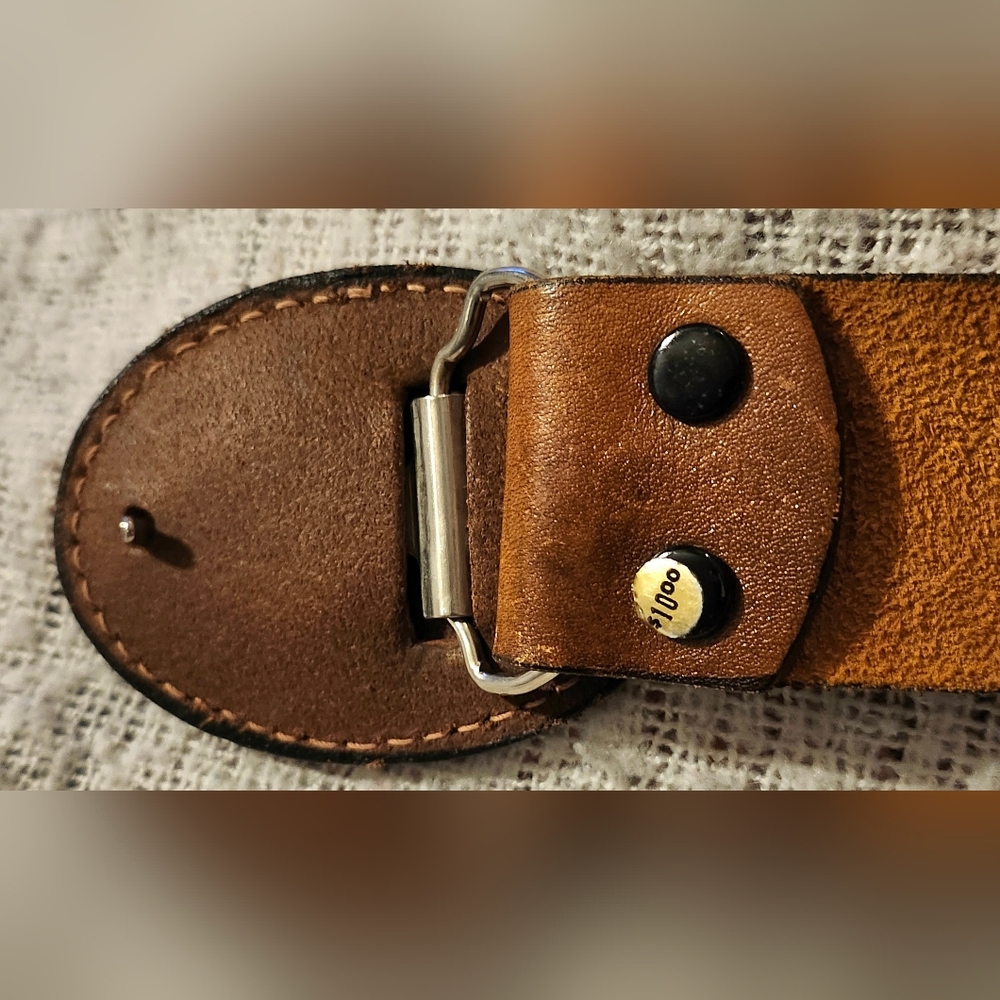 Vintage Textan Cowhide Leather & Handpainted Buckle - Picture 6 of 11